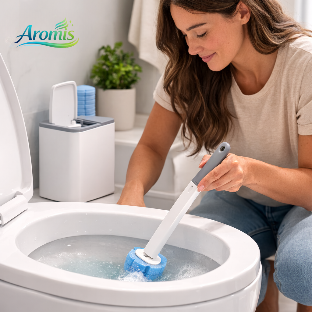 Aromis Hijyenik Tuvalet Fırçası +10 yedek başlık hediye