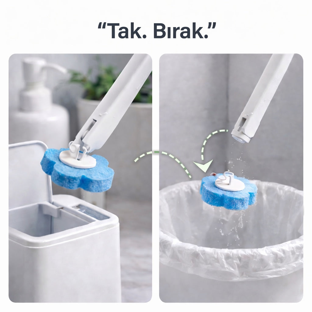 Aromis Hijyenik Tuvalet Fırçası +10 yedek başlık hediye